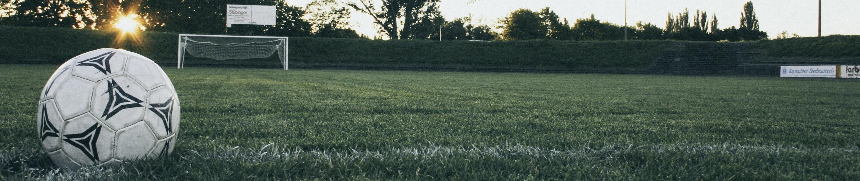 image of a football on a football field